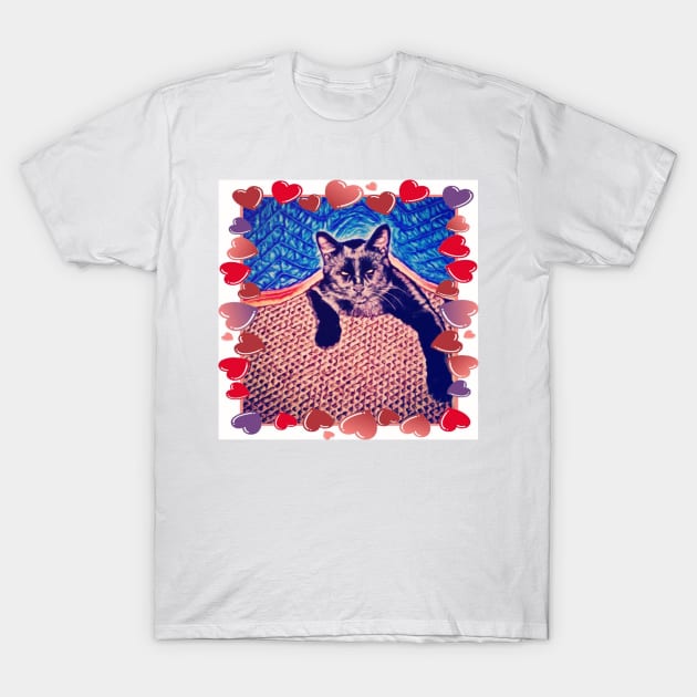 I LOVE YOU MY BREEZY CAT T-Shirt by MessiahMews